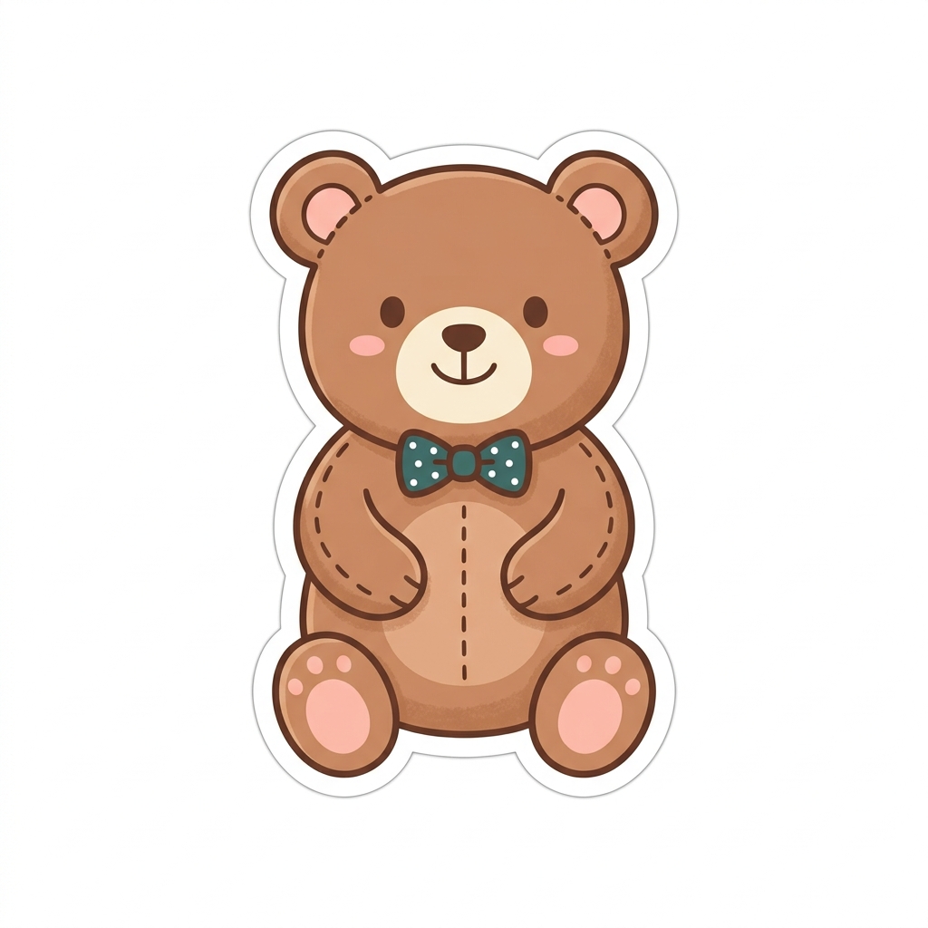 A cute small teddy bear in the center of the screen